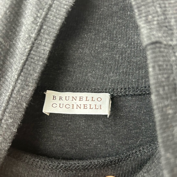 Brunello Cucinelli Black and Gray Women's Top - Picture 8 of 13